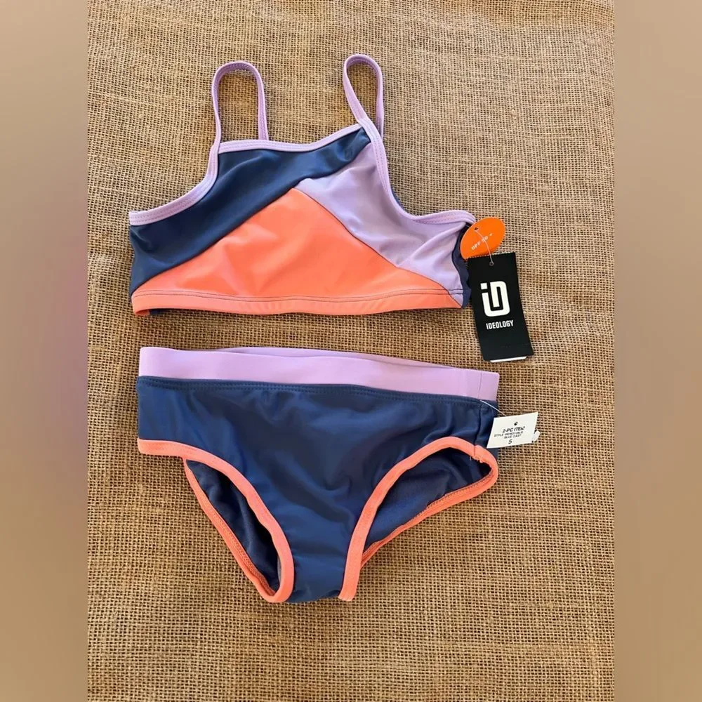 Ideology Purple and Orange Sporty Bikini